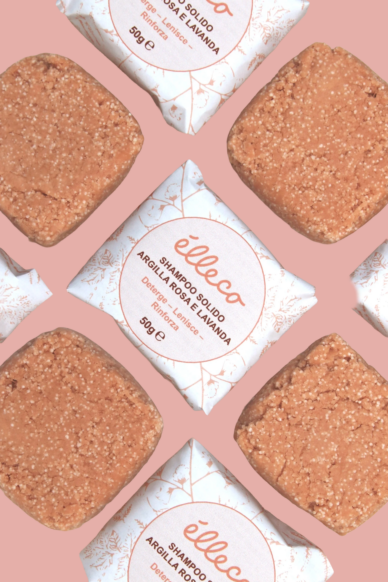 Shampoo argilla rosa e lavanda solido
